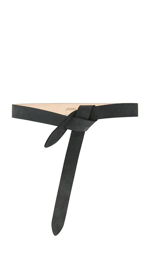 isabel marant lecce belt in charcoal.
