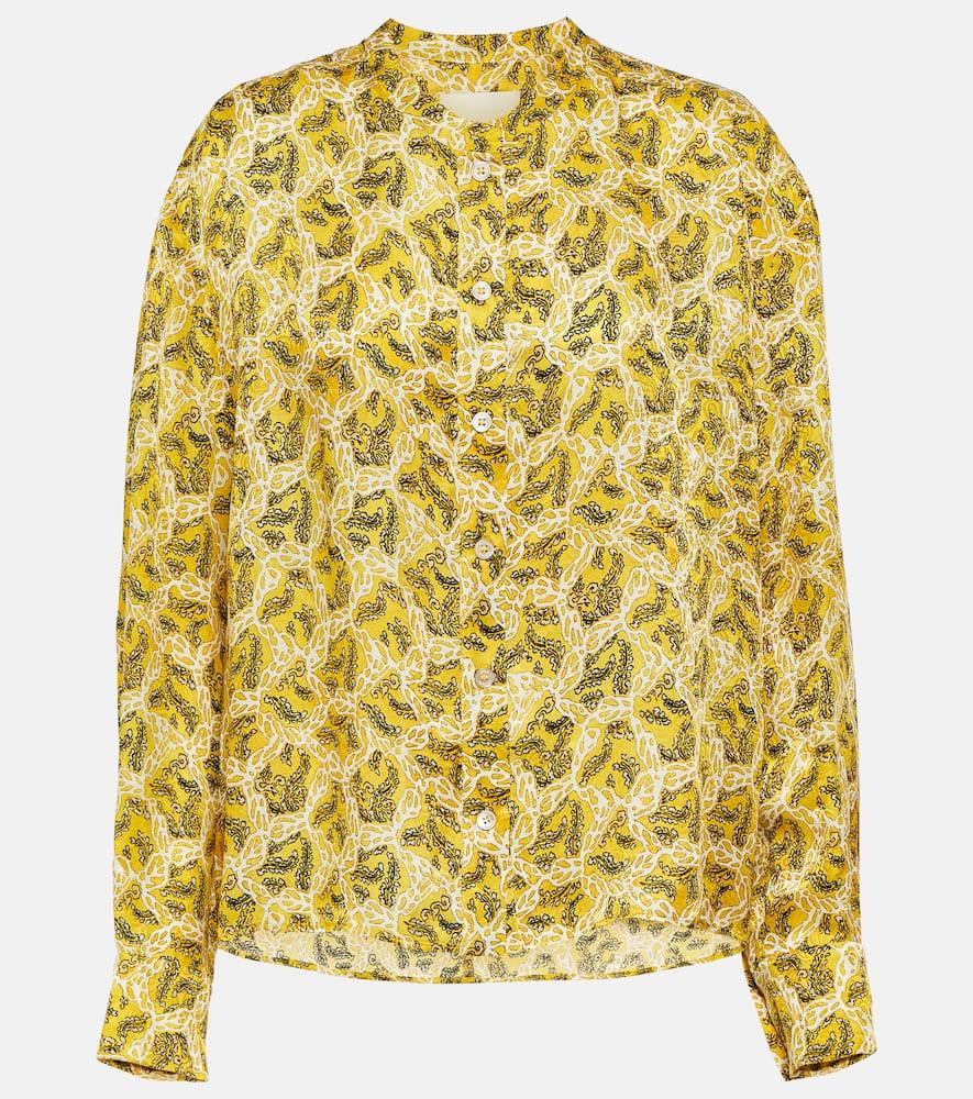 isabel marant leidy printed satin blouse