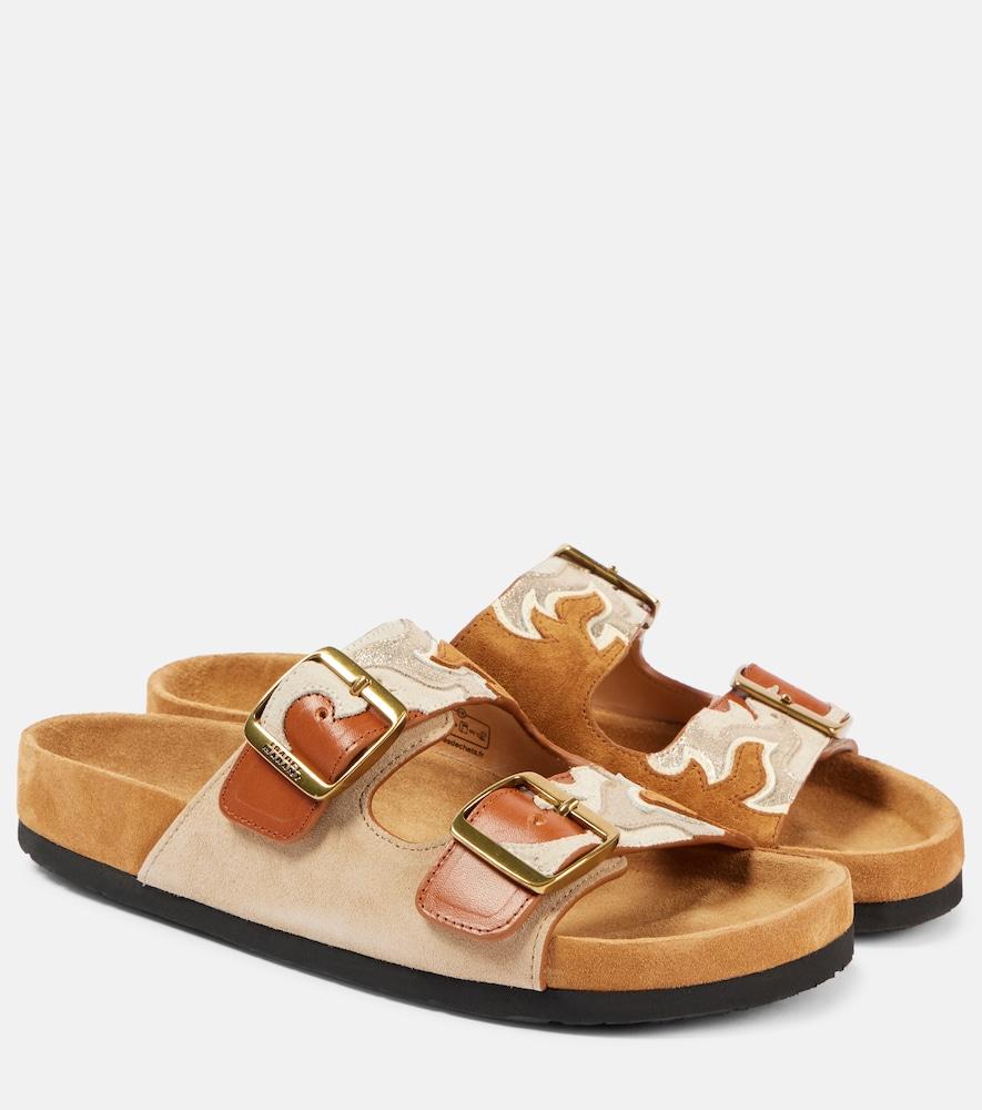 isabel marant lelik suede sandals