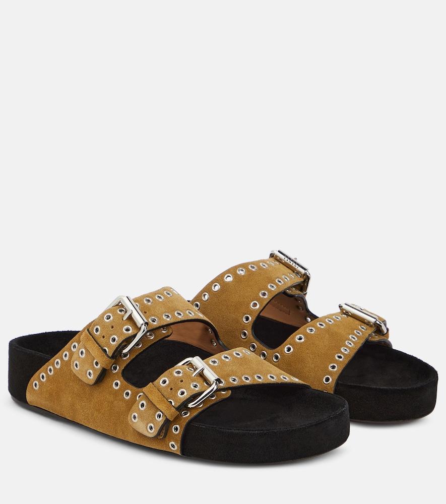 isabel marant lennyo studded suede sandals