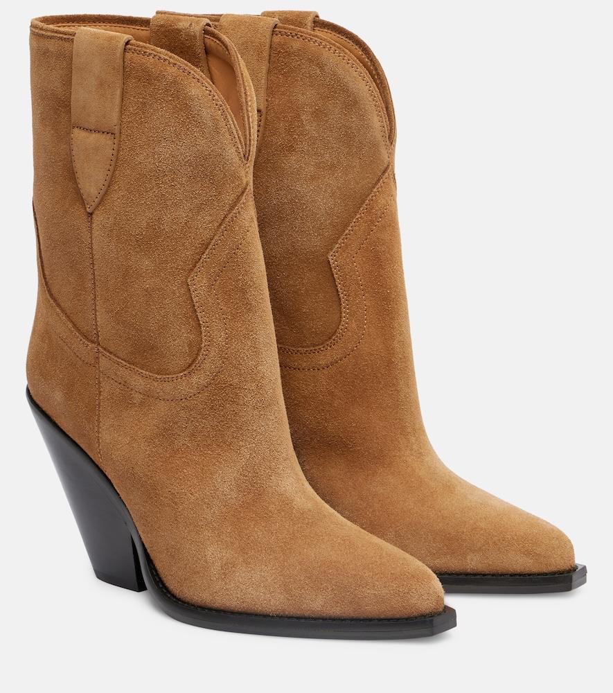 isabel marant leyane suede cowboy boots