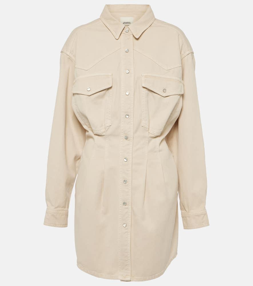 isabel marant liliko twill shirt dress