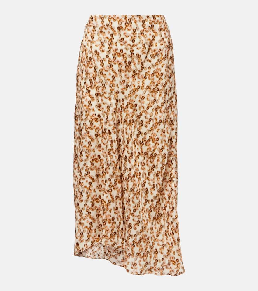 isabel marant lisanne printed midi skirt