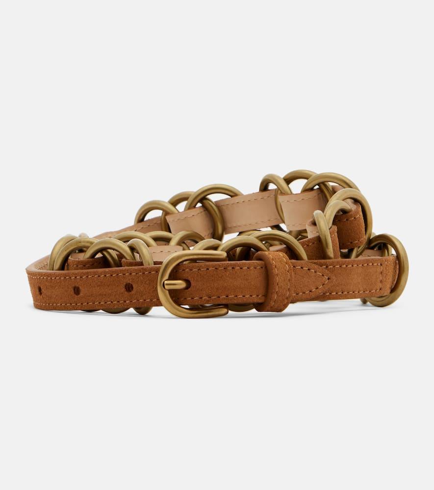 isabel marant livo embellished suede belt