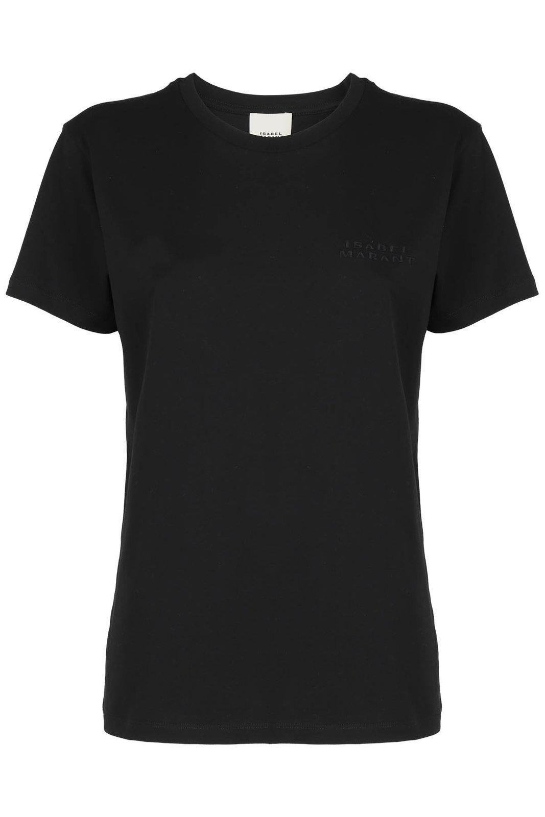 isabel marant logo printed crewneck t-shirt