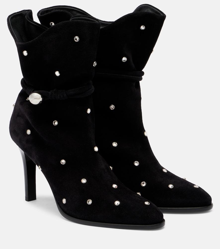 isabel marant lolya 90 embellished suede ankle boots