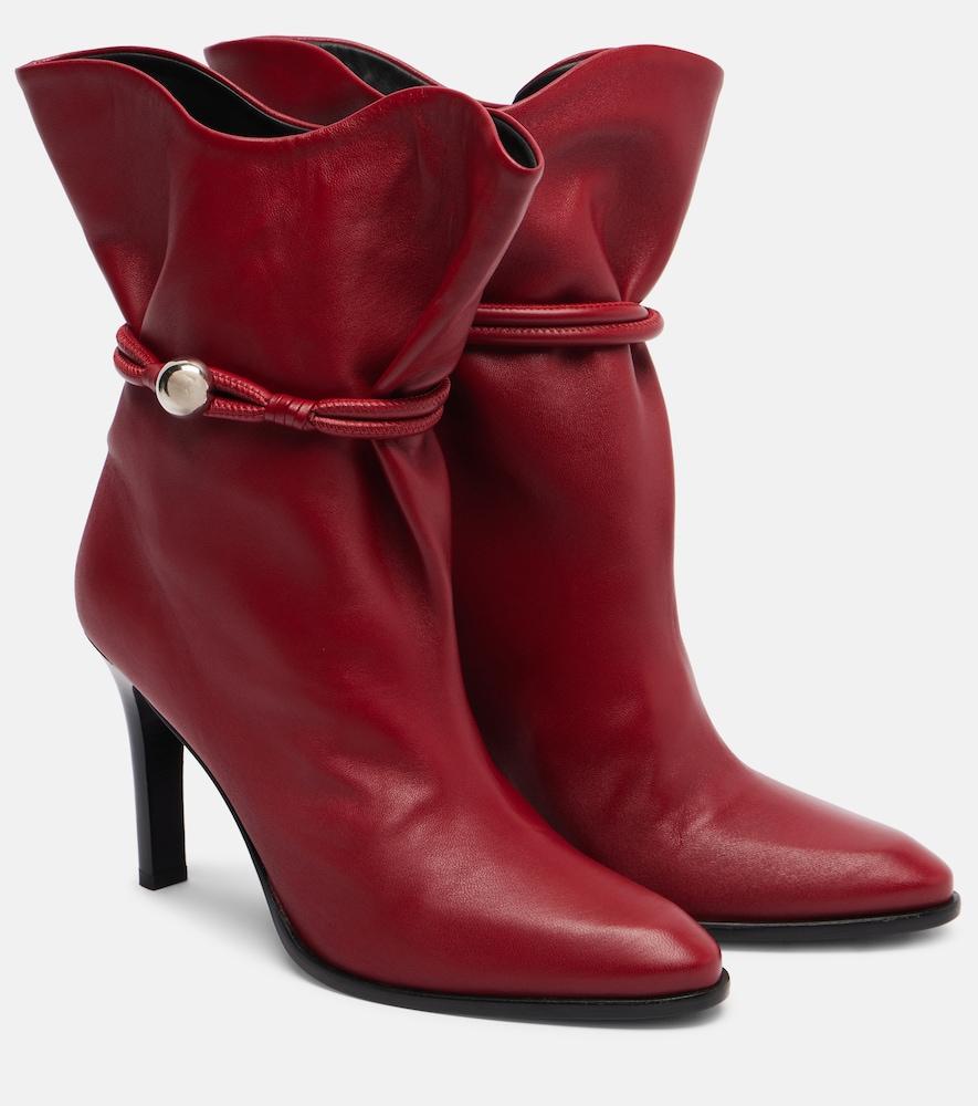 isabel marant lolya 90 leather ankle boots