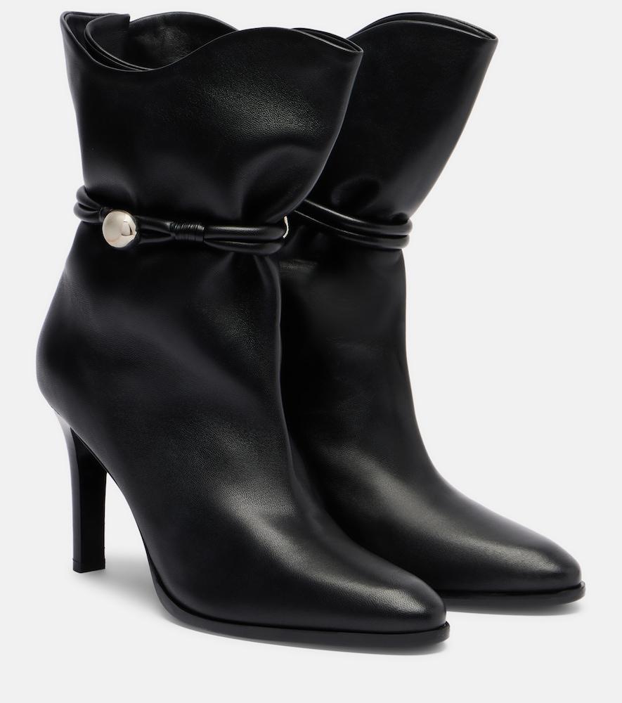 isabel marant lolya 90 leather ankle boots
