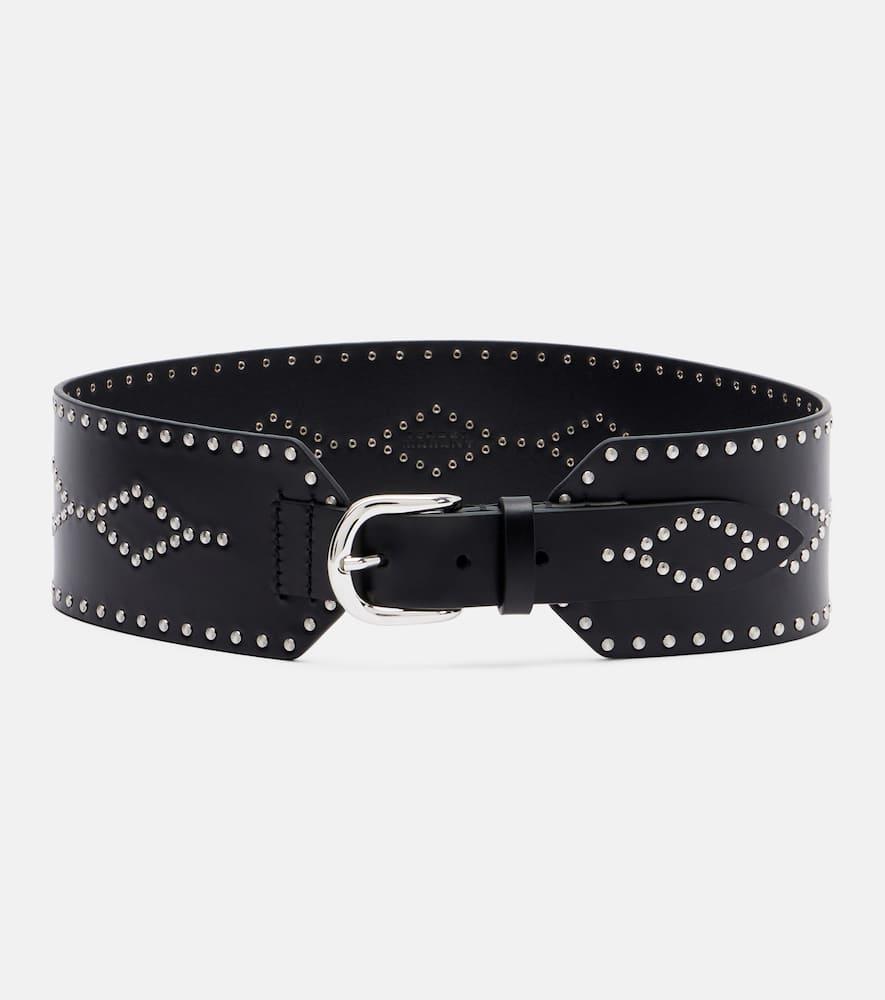 isabel marant lucie studded leather belt