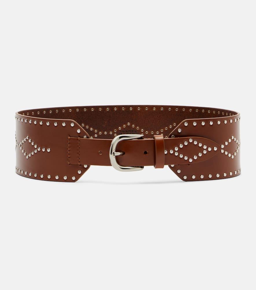 isabel marant lucie studded leather belt