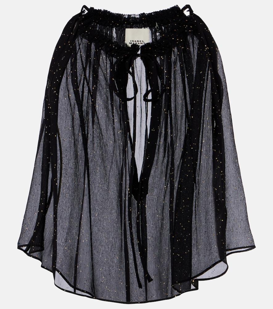 isabel marant marilou silk georgette top