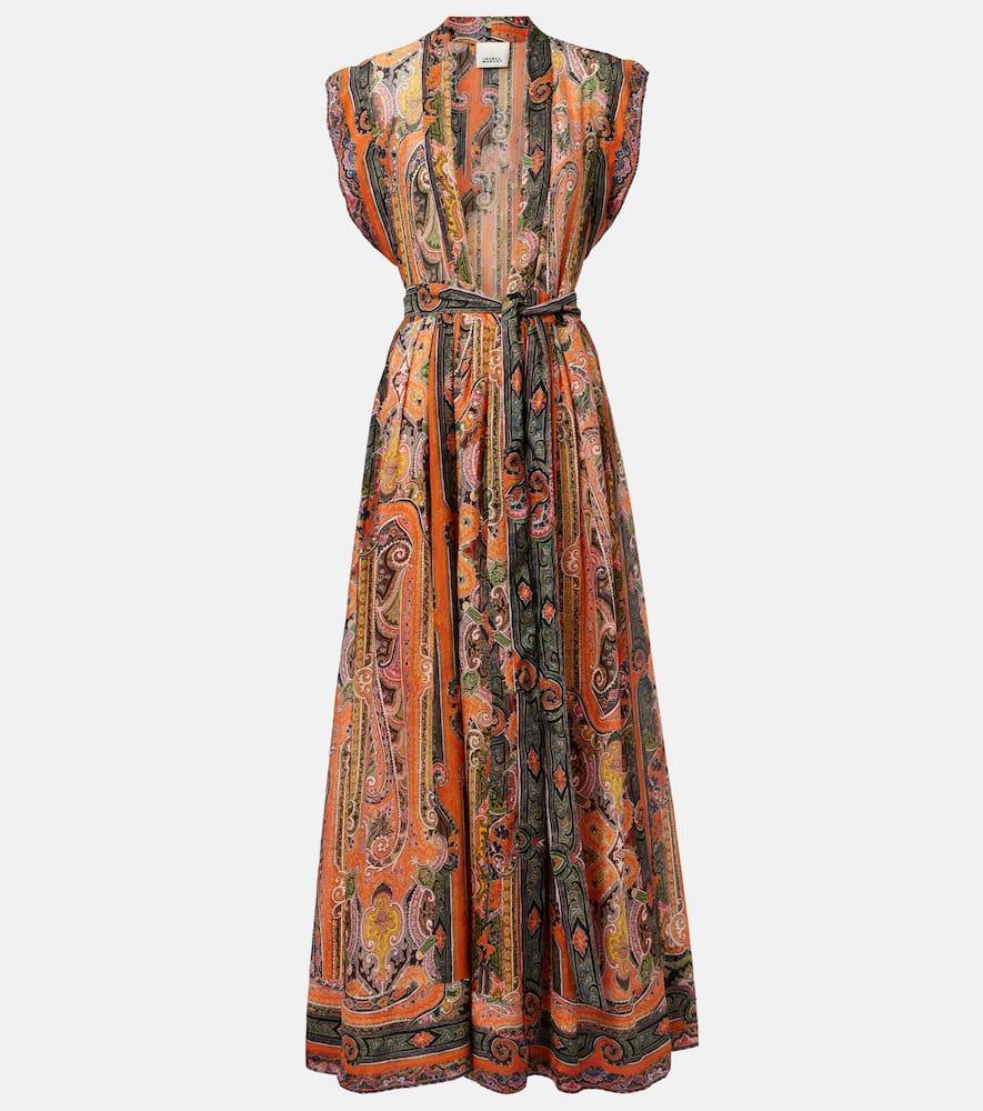 isabel marant melissa paisley silk maxi dress