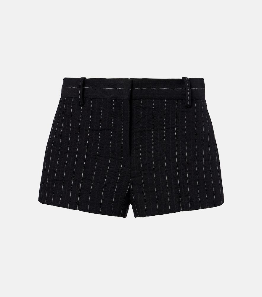isabel marant melody pinstripe cotton and wool shorts