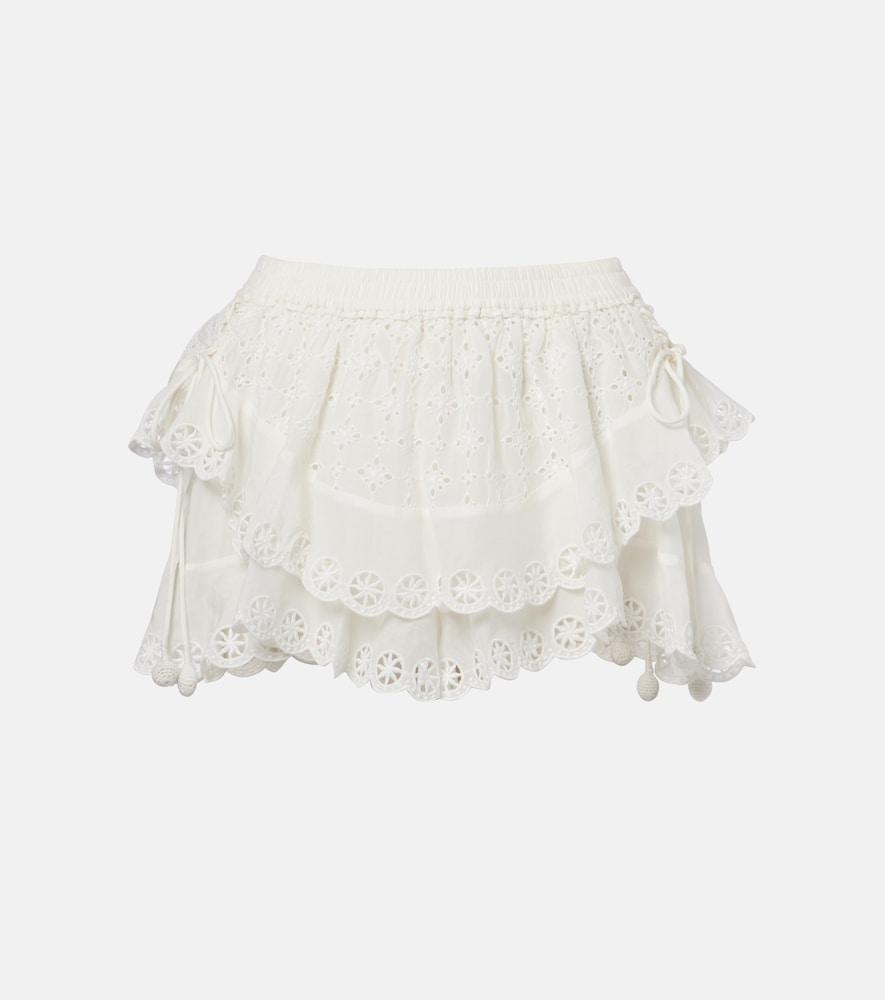isabel marant neis cotton and silk shorts