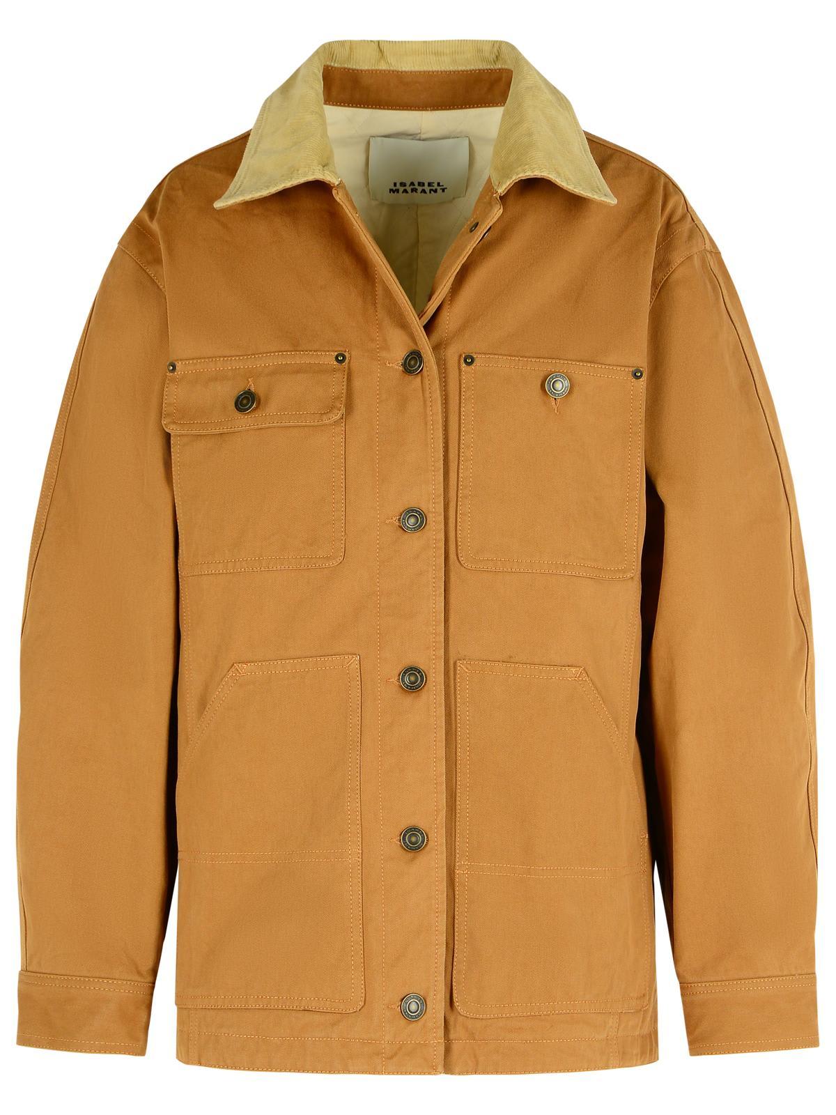isabel marant ninon cotton cognac jacket