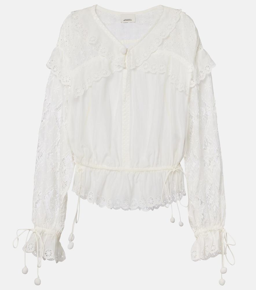 isabel marant nowana cotton and silk blouse
