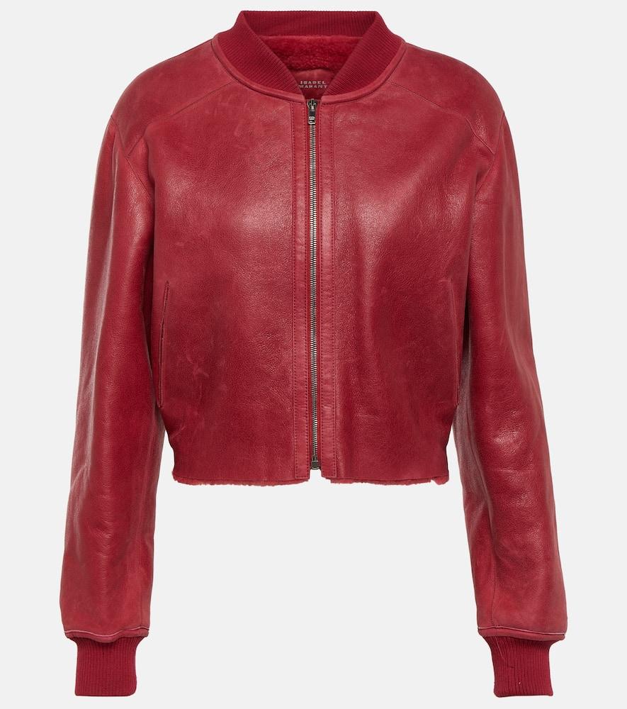 isabel marant olina leather jacket