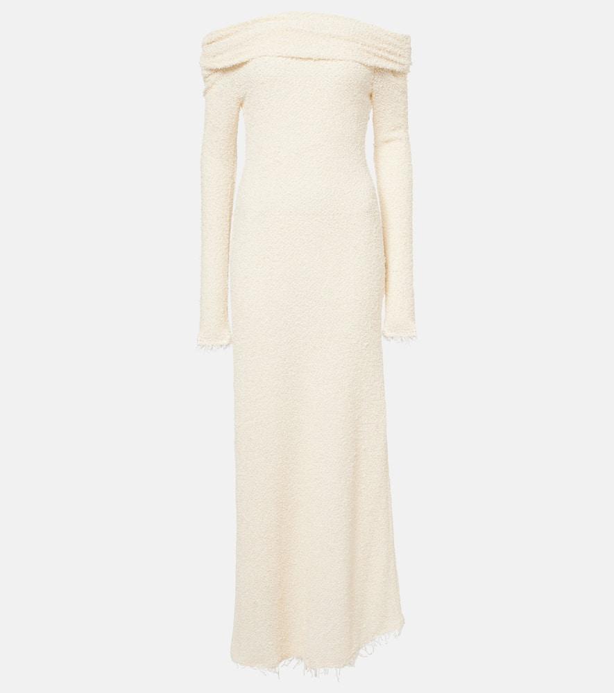 isabel marant ormany jersey bouclé maxi dress