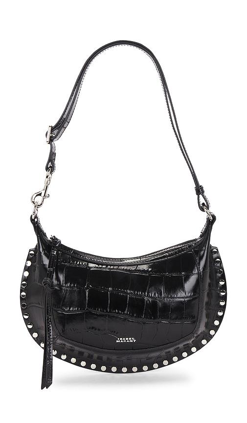 isabel marant oskan moon bag in black.