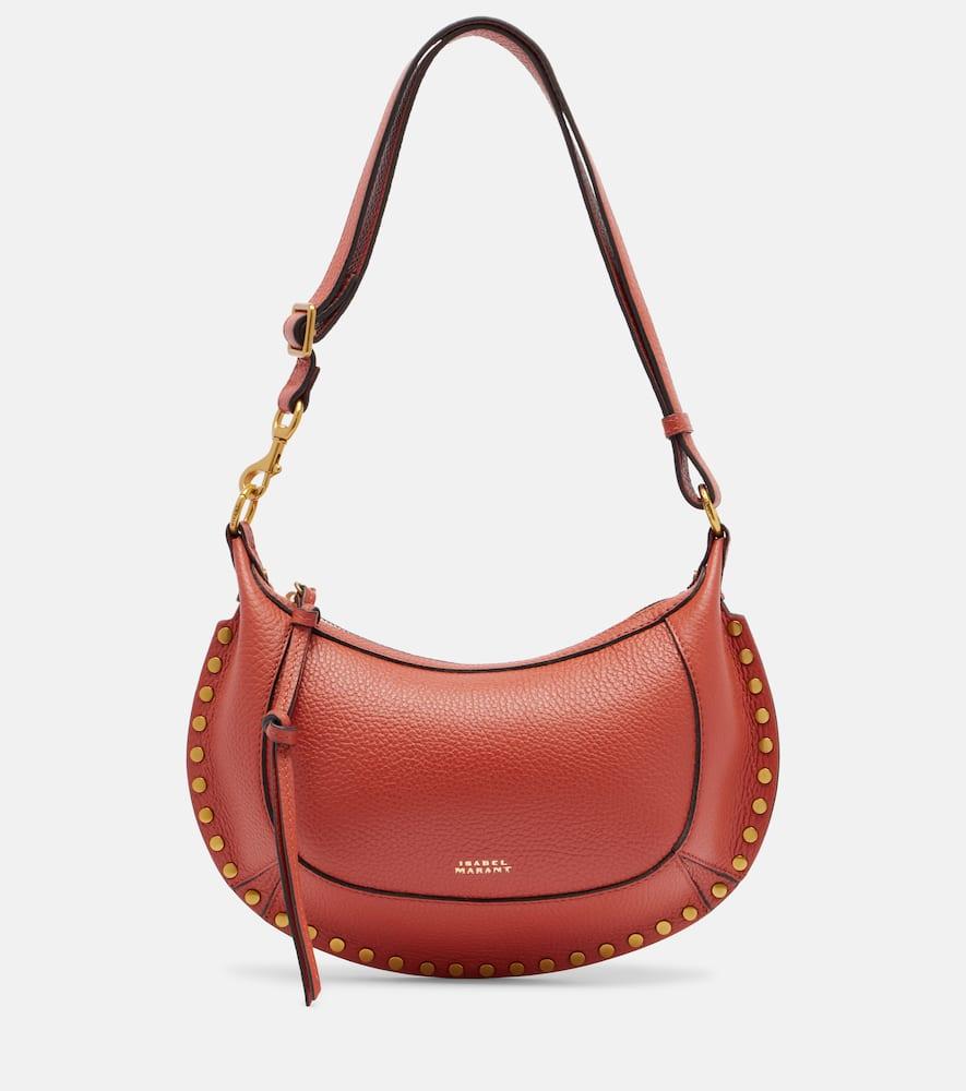 isabel marant oskan moon studded leather shoulder bag