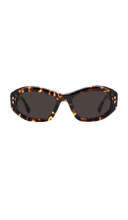 isabel marant oval sunglasses in brown.