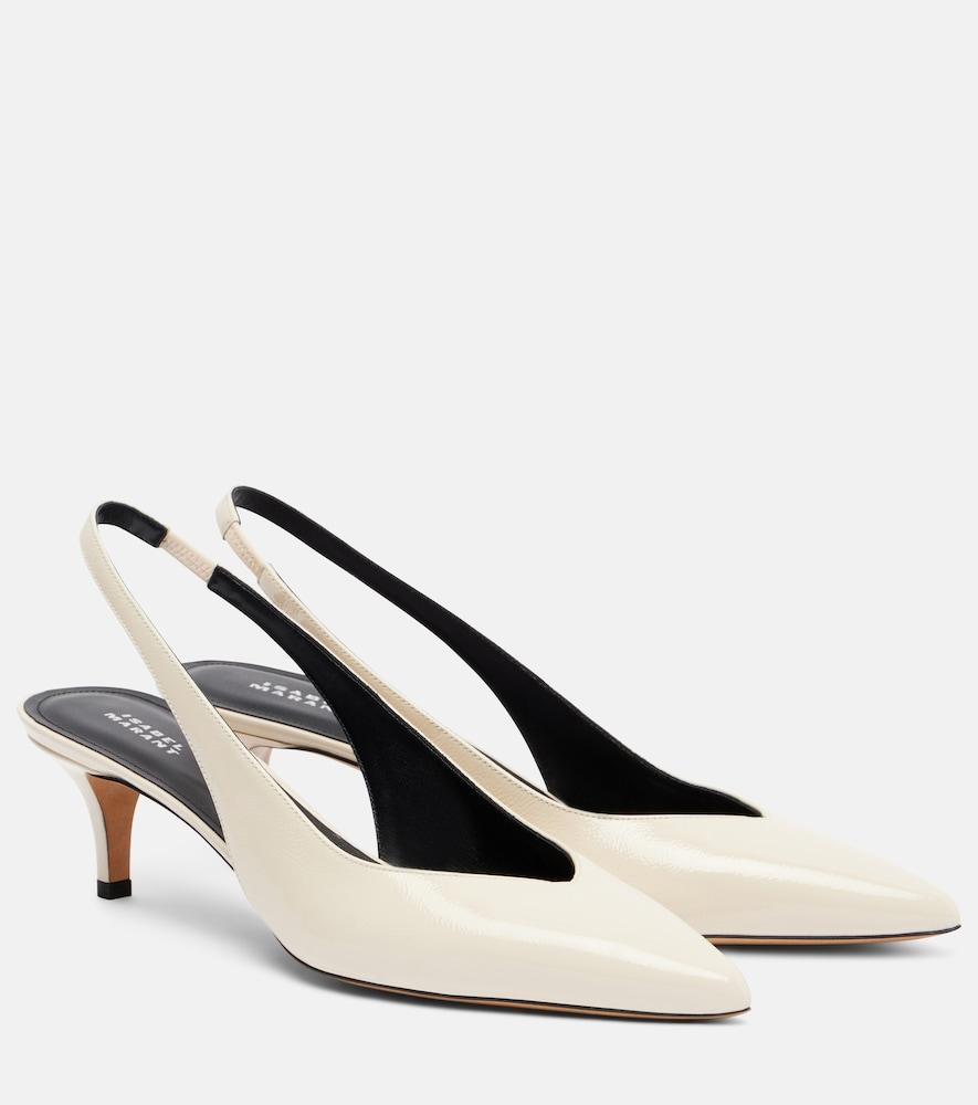 isabel marant padim 50 patent leather slingback pumps