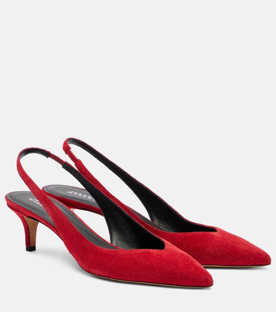 isabel marant padim suede slingback pumps