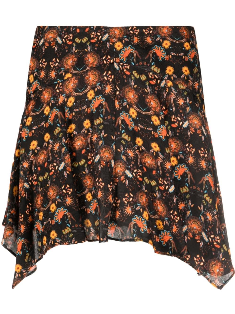 isabel marant perinne printed mini skirt