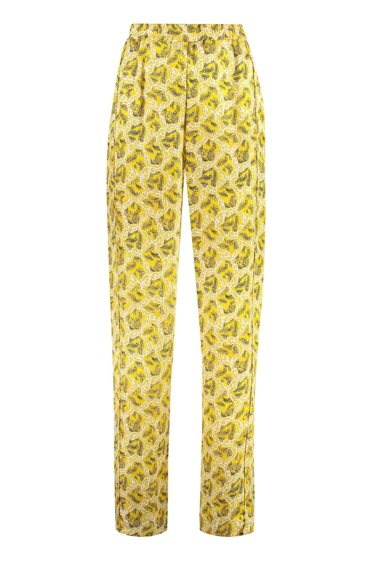 isabel marant piera printed high-rise trousers