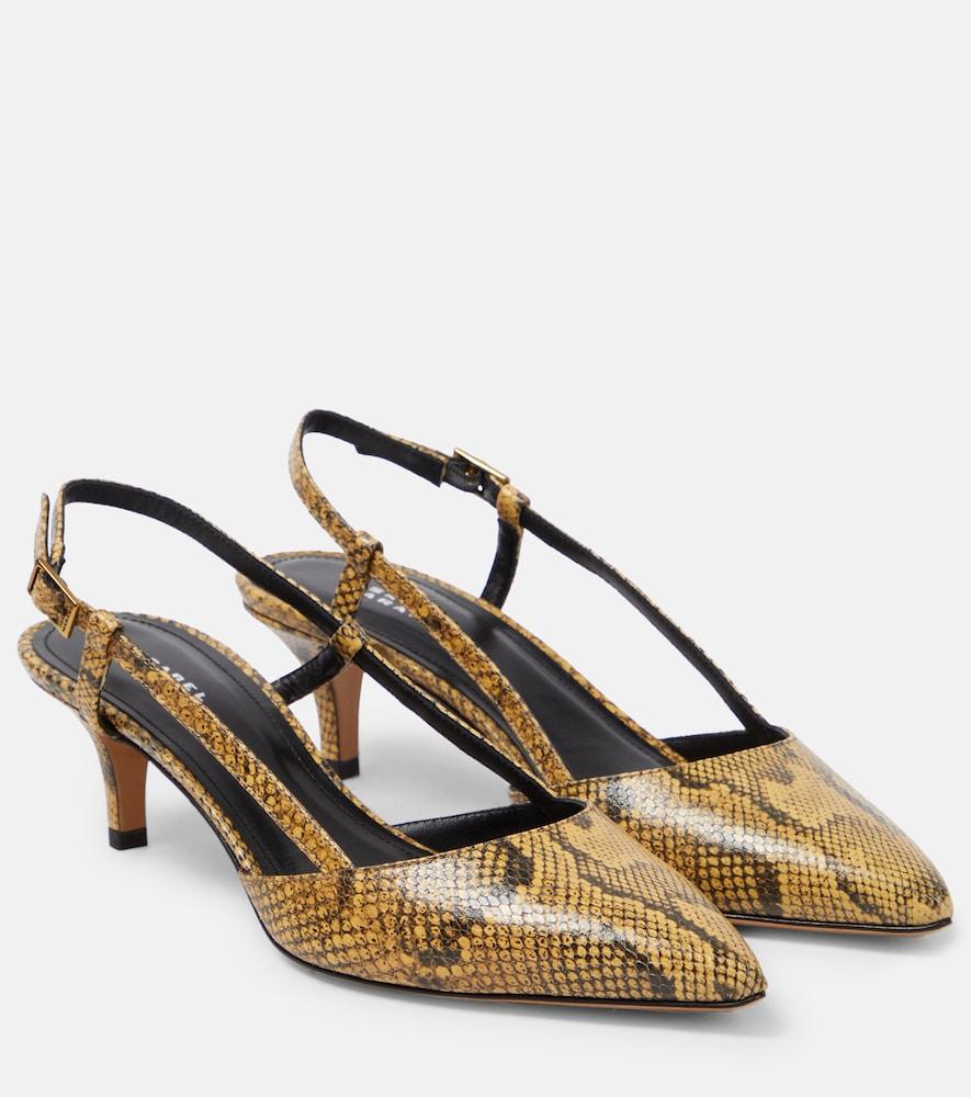 isabel marant pilia leather slingback pumps