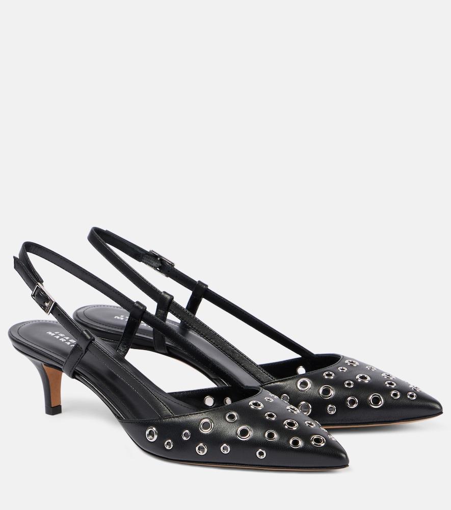 isabel marant pilia leather slingback pumps