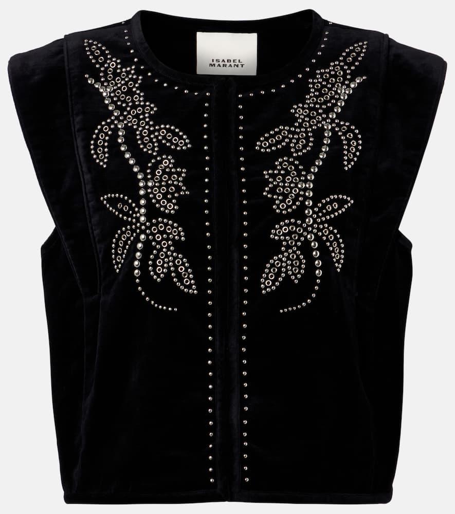 isabel marant poppy embellished vest