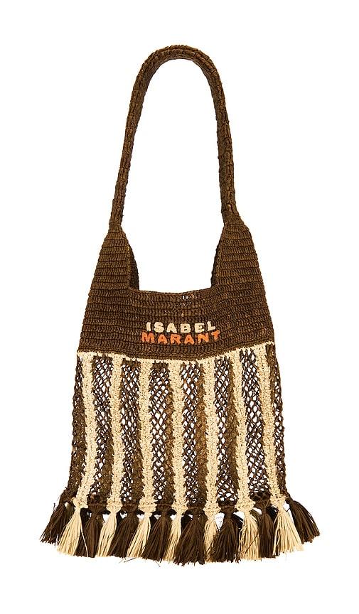 isabel marant praia small bag in brown.