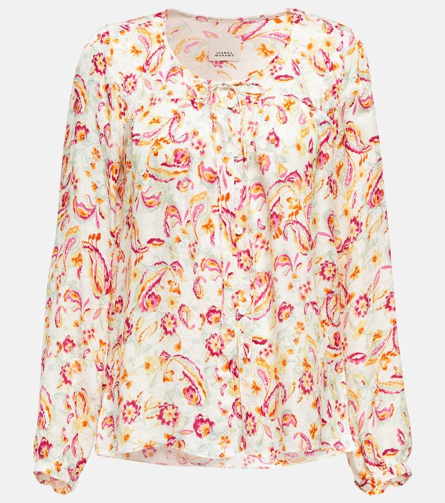 isabel marant prian printed silk