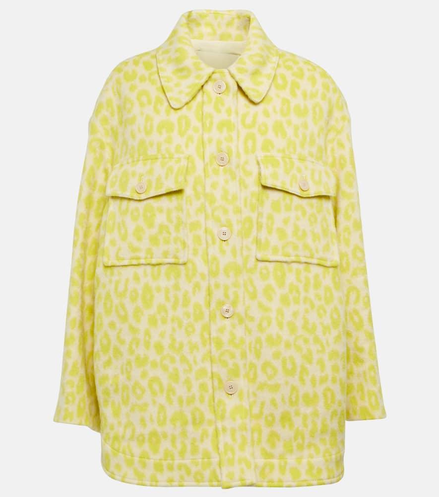 isabel marant printed virgin wool overshirt