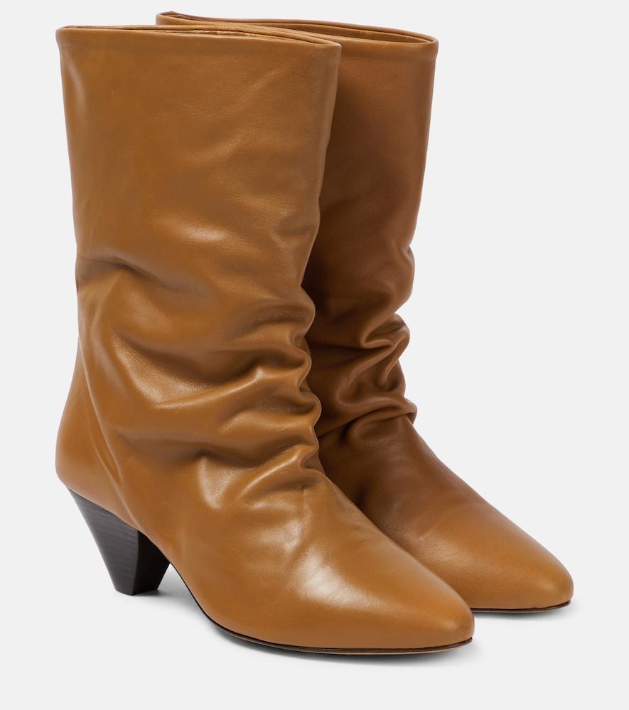 isabel marant reachi leather ankle boots
