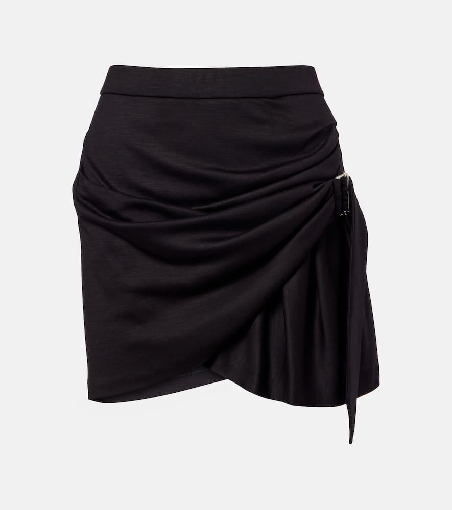 isabel marant rosaria draped virgin wool miniskirt