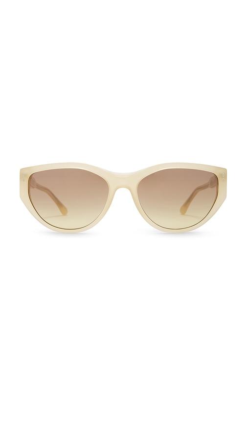 isabel marant round cat eye sunglasses in lemon.