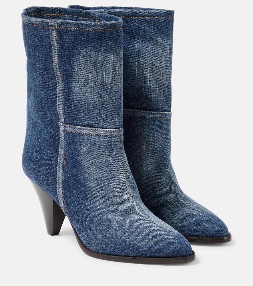 isabel marant rouxa denim ankle boots