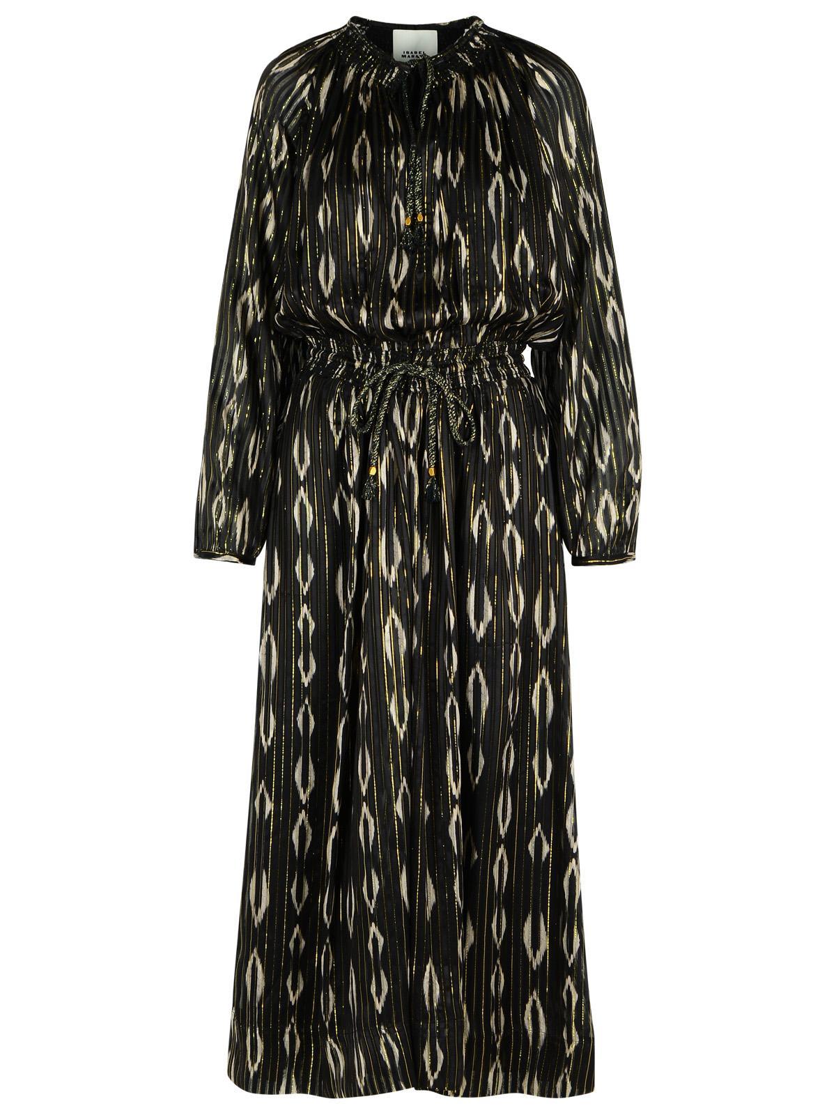 isabel marant sana black silk dress