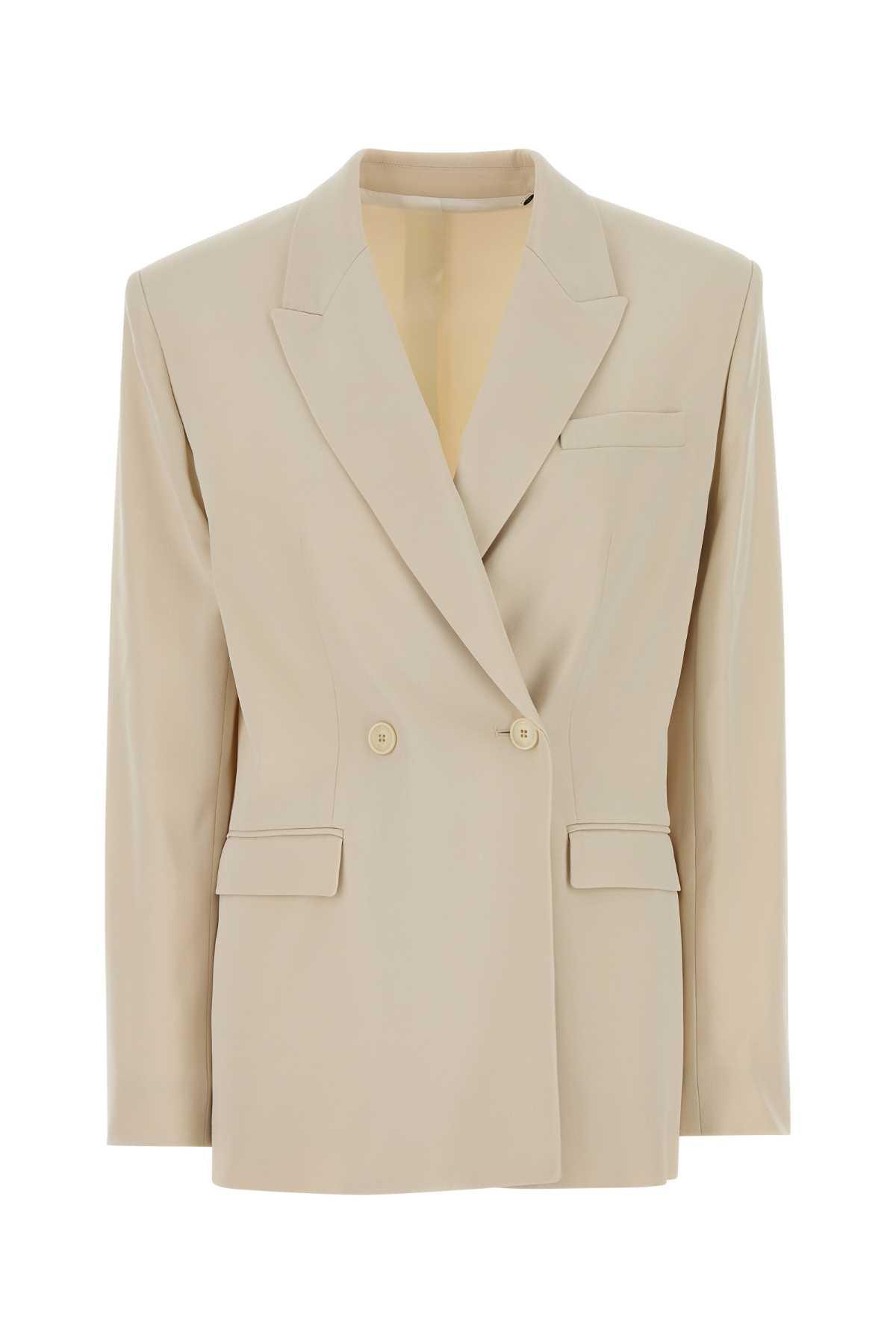 isabel marant sand crepe oversize calie blazer