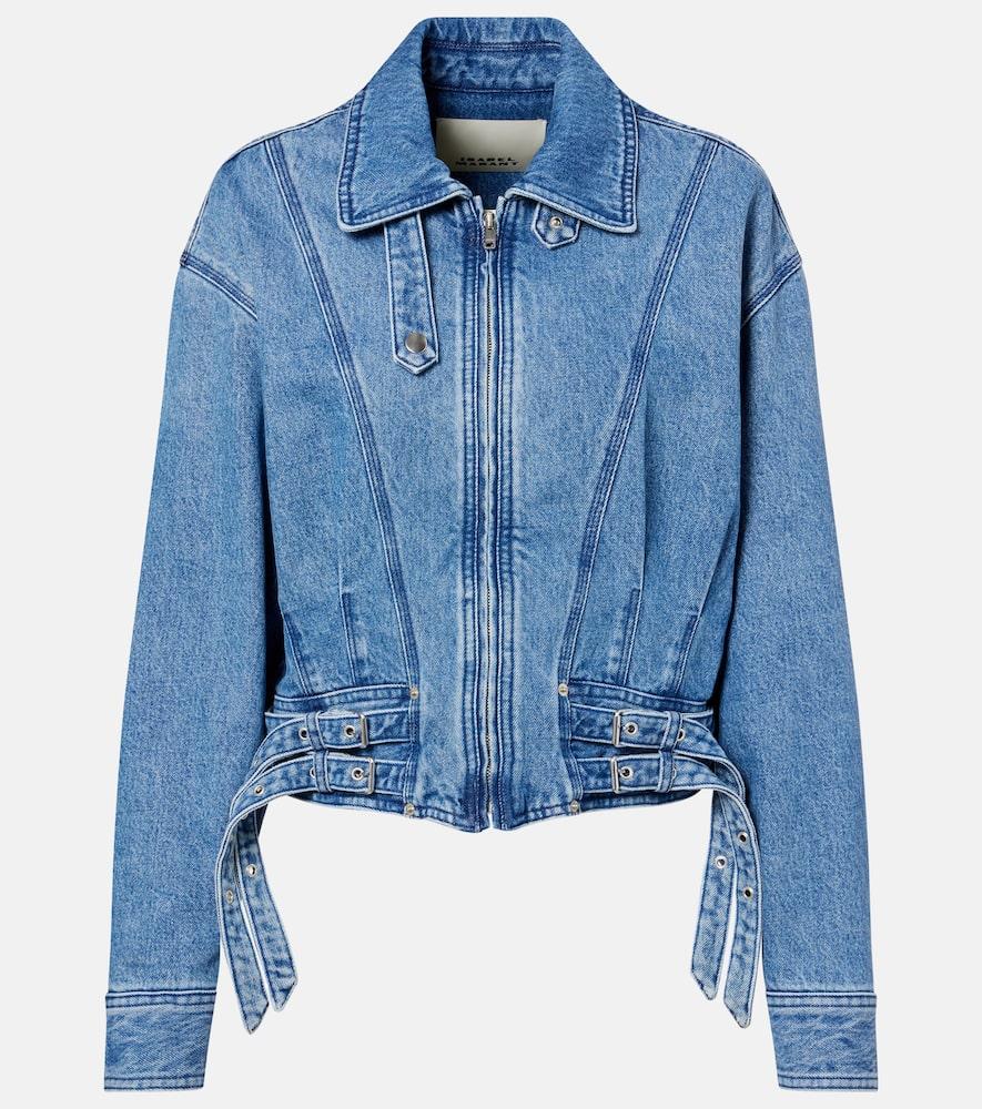 isabel marant santa cropped denim jacket