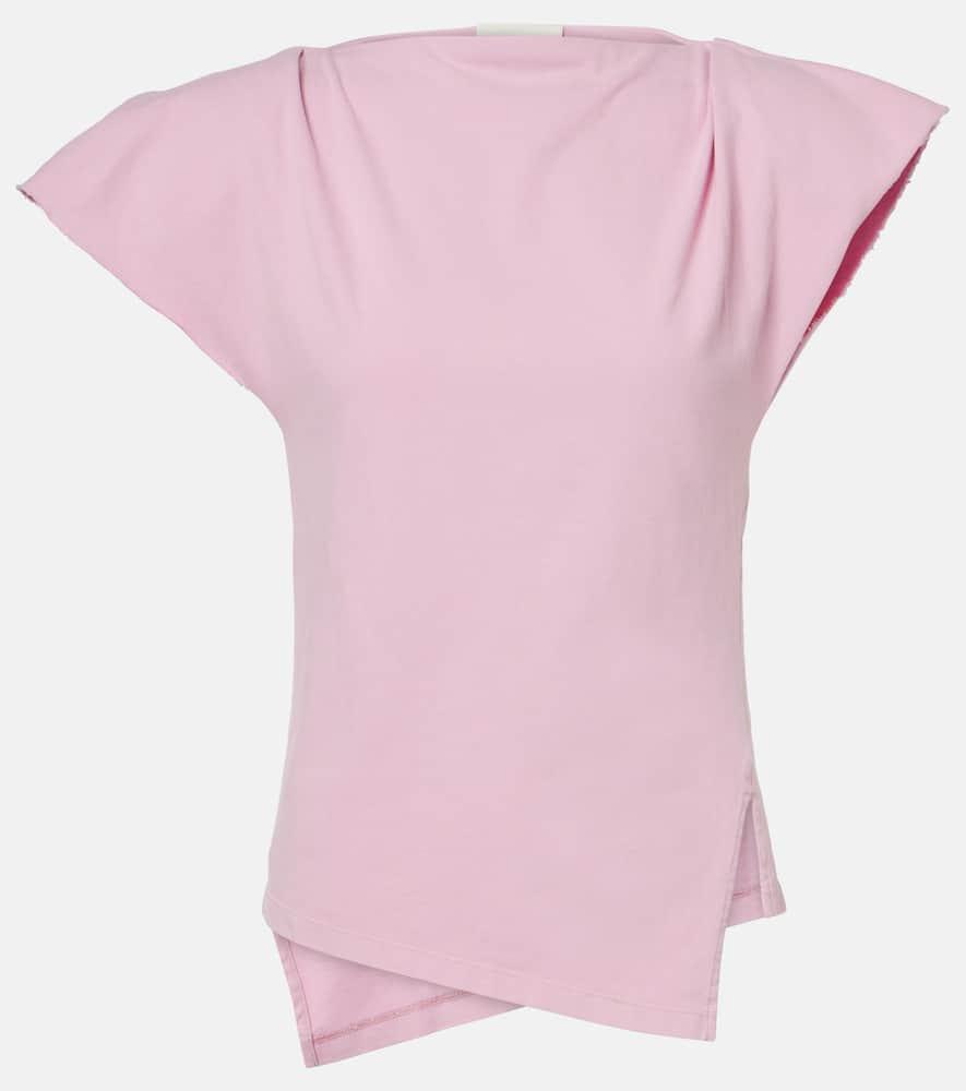 isabel marant sebani asymmetric cotton jersey top