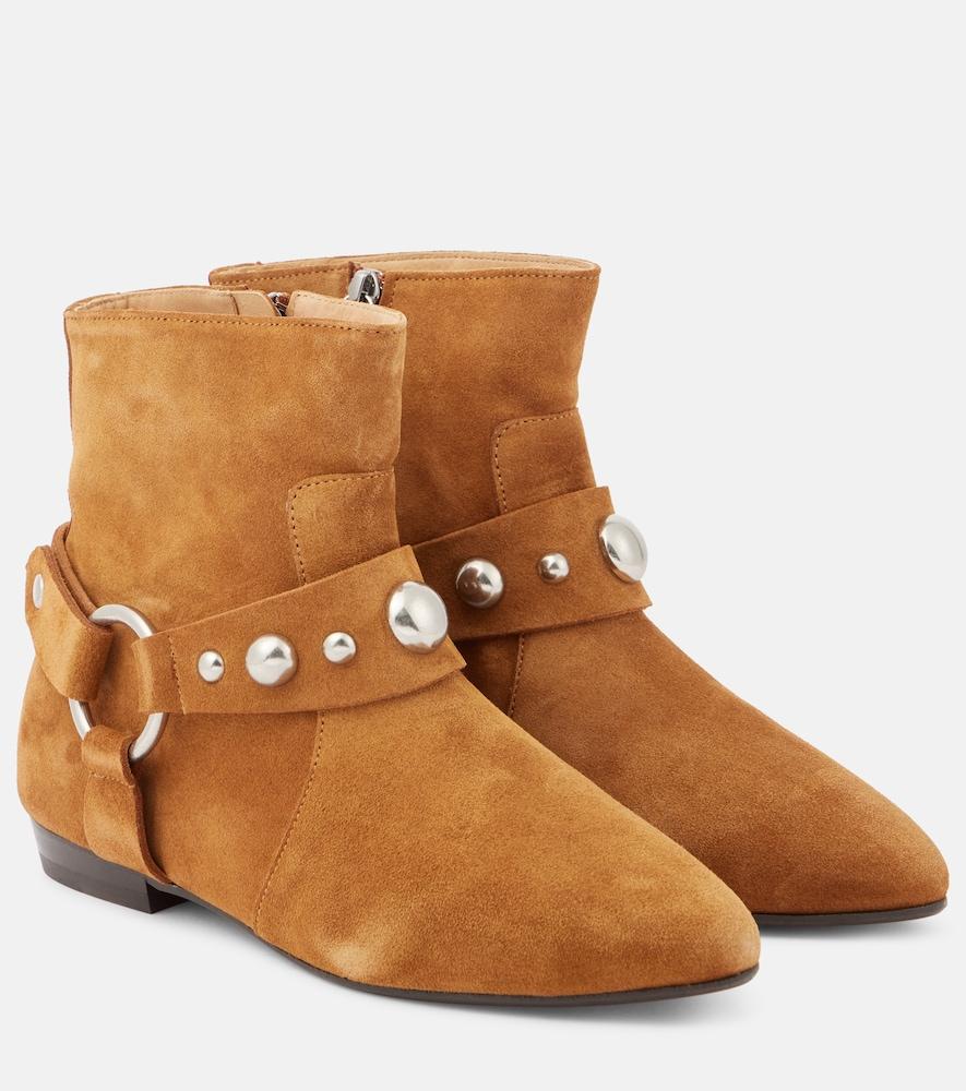 isabel marant siago embellished suede ankle boots