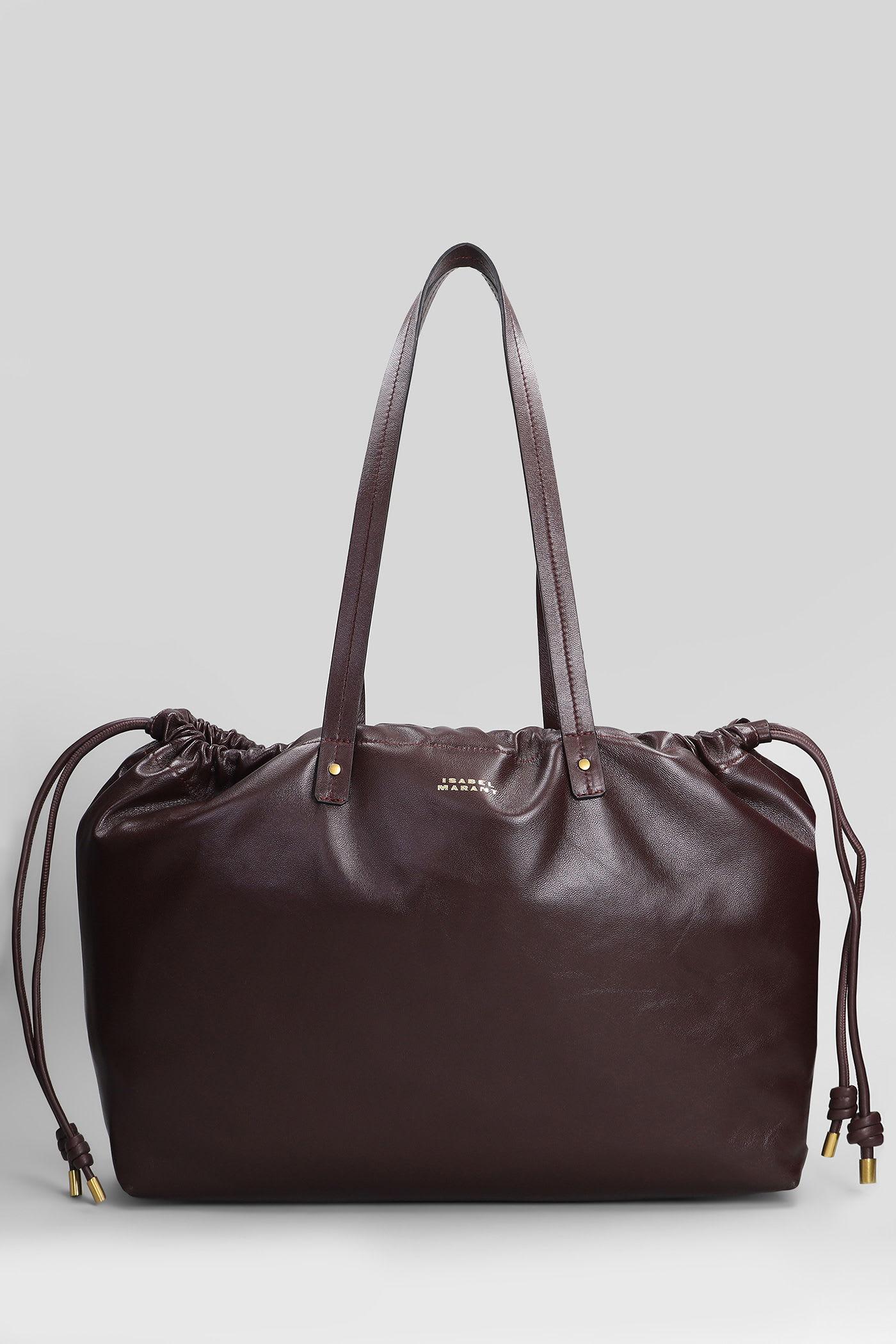 isabel marant silven ew tote in bordeaux leather