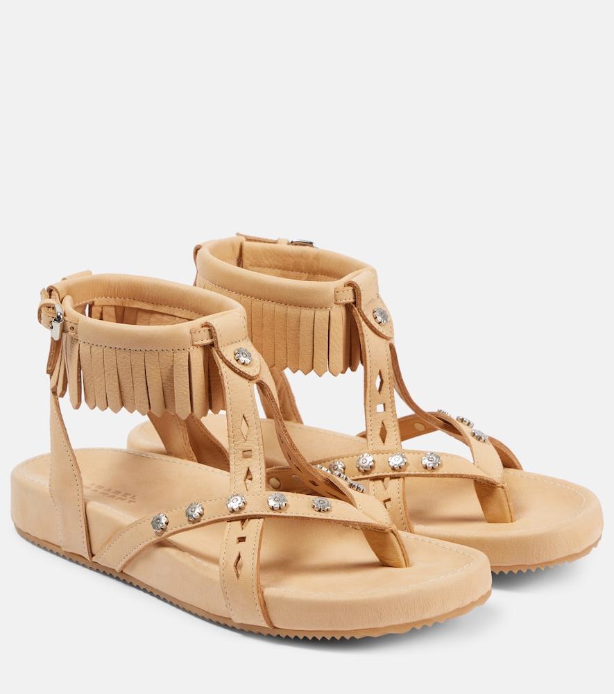isabel marant silya studded leather sandals