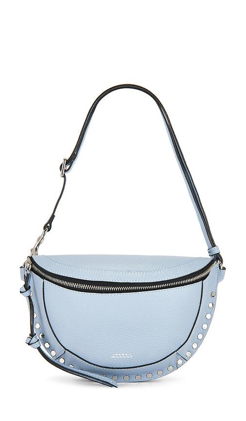 isabel marant skano pouch in baby blue.
