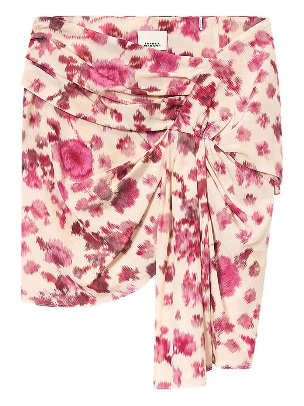isabel marant skirts pink silk elasthane - women