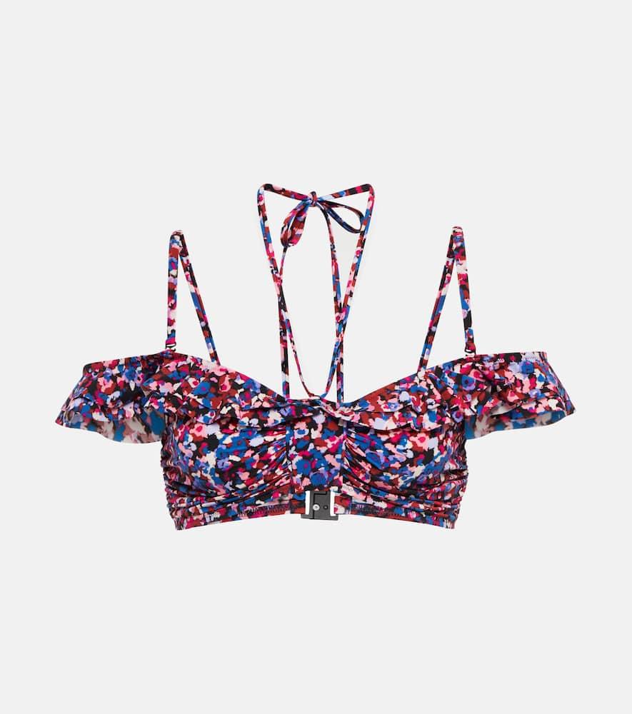 isabel marant skyros floral bikini top