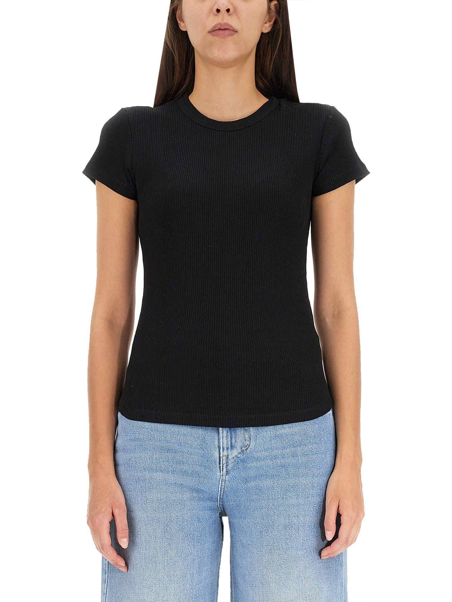 isabel marant slim fit fine ribbed top